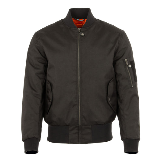 Airforce MA1 Black Motorcycle Bomber Jacket