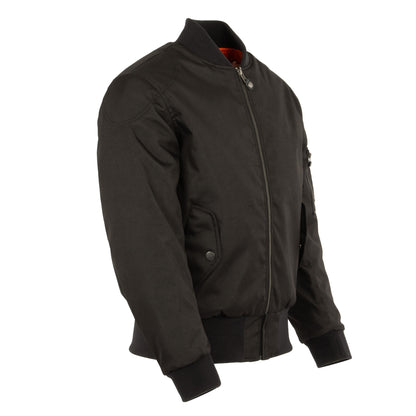 Airforce MA1 Black Motorcycle Bomber Jacket