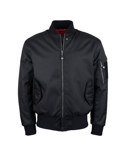 Motorcycle MA1 Bomber Jacket Airforce Black – CE Level A Certified