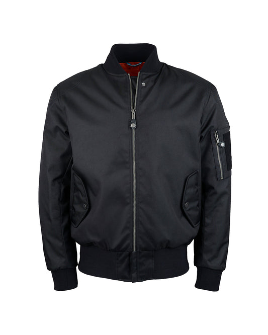 Motorcycle MA1 Bomber Jacket Airforce Black – CE Level A Certified