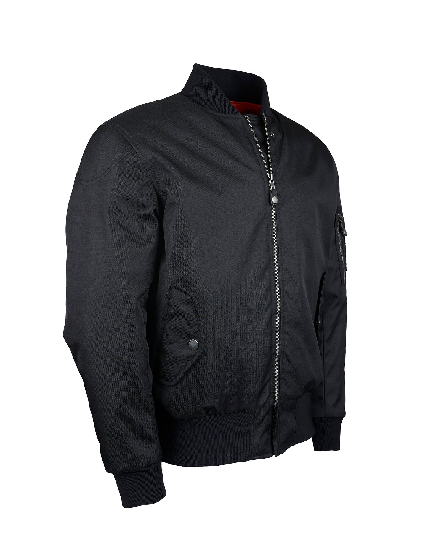 Motorcycle MA1 Bomber Jacket Airforce Black – CE Level A Certified