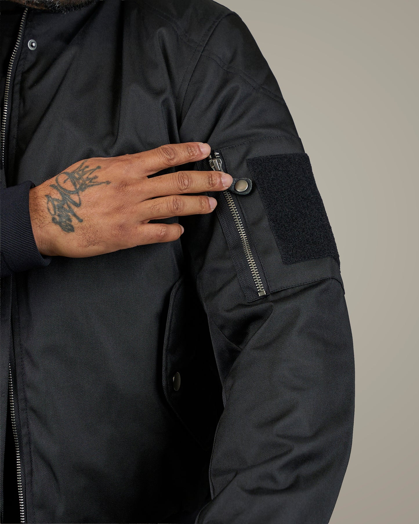 Motorcycle MA1 Bomber Jacket Airforce Black – CE Level A Certified