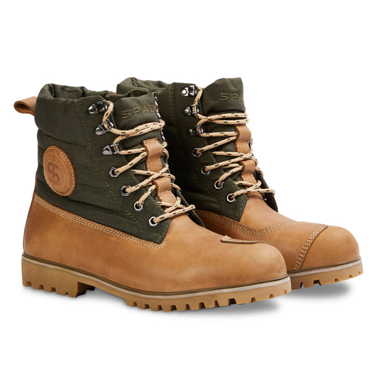 Anvil Olive Green & Wheat Motorcycle Boots