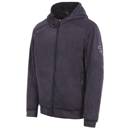 Blade Grey Turbulence Zip Up Unisex Motorcycle Hoodie