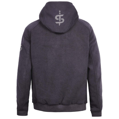 Blade Grey Turbulence Zip Up Unisex Motorcycle Hoodie