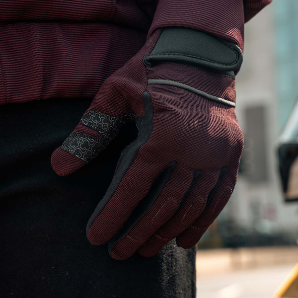 Blade Port Red Motorcycle Gloves