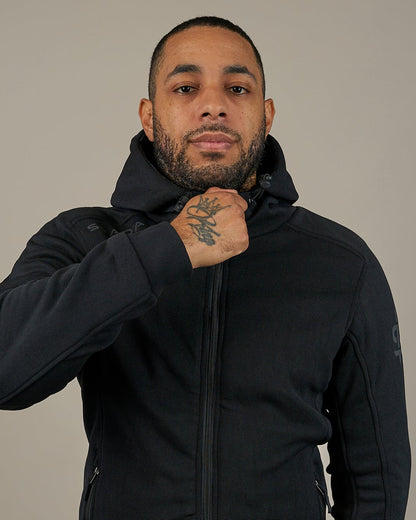 Blade Black Zip Up Unisex Motorcycle Hoodie