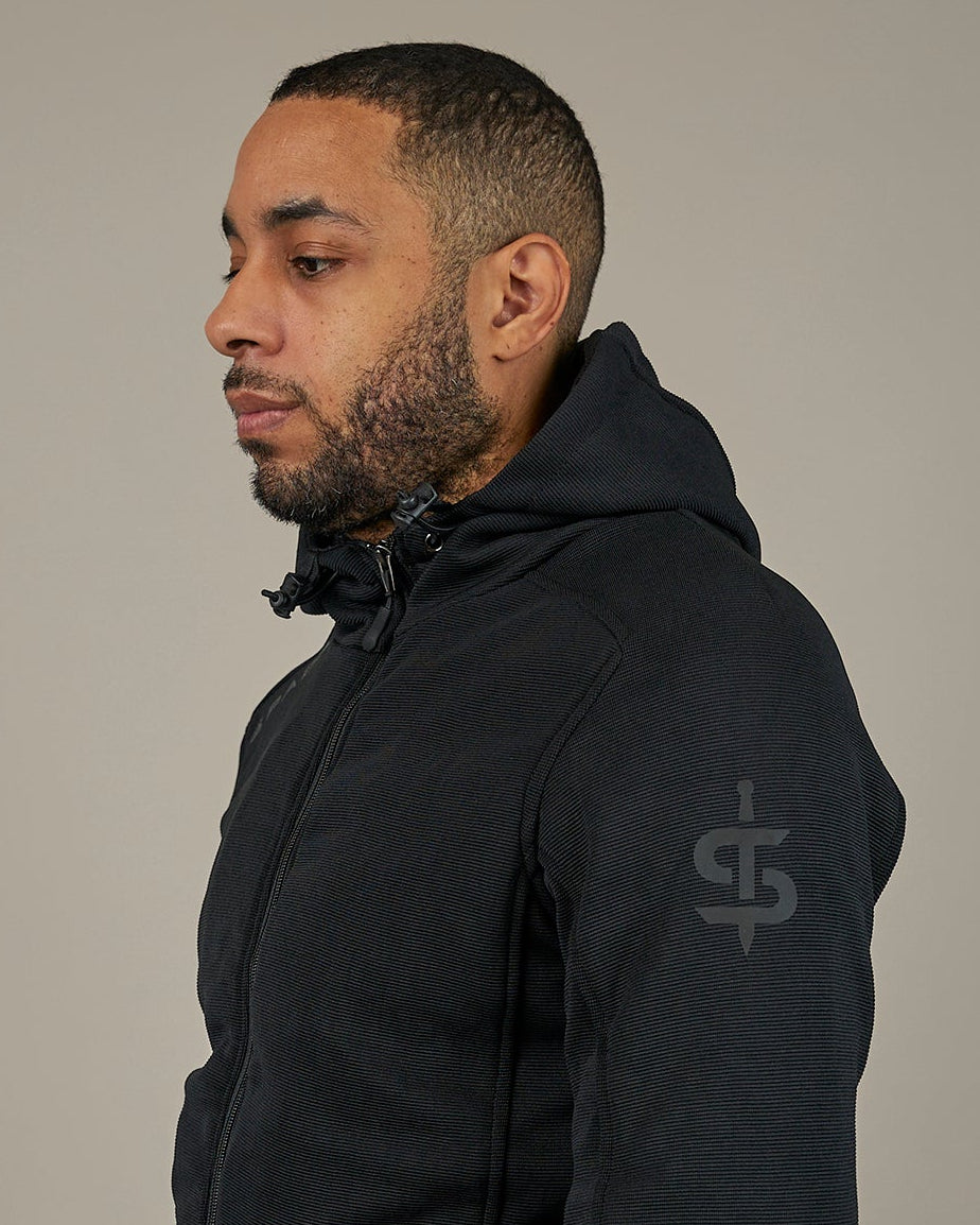 Blade Black Zip Up Unisex Motorcycle Hoodie