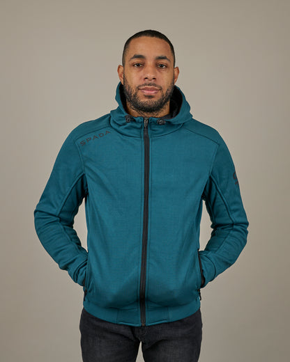 Blade Coral Blue Zip Up Unisex Motorcycle Hoodie