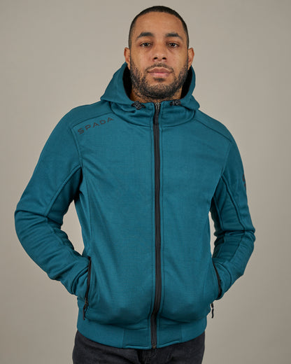 Blade Coral Blue Zip Up Unisex Motorcycle Hoodie