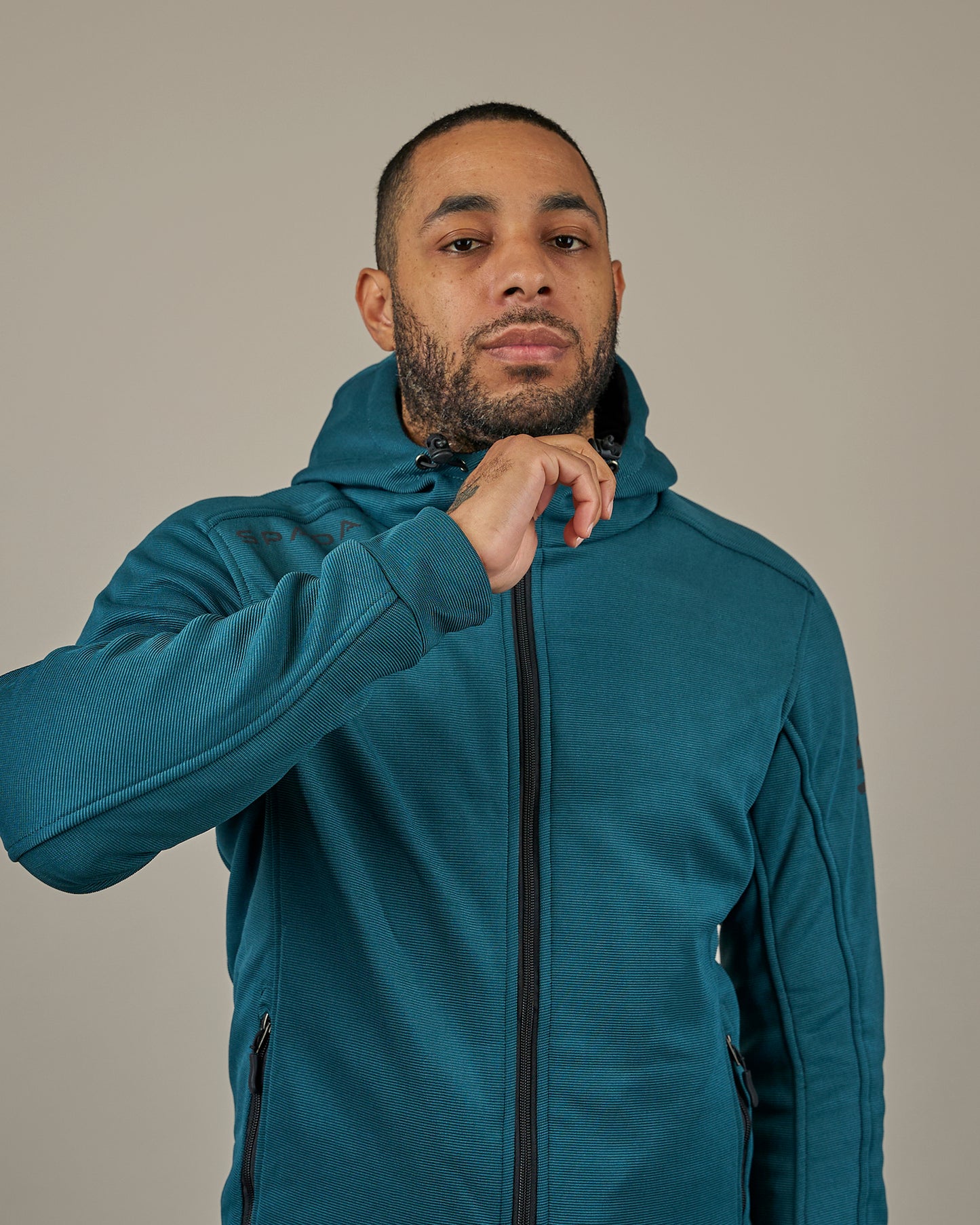 Blade Coral Blue Zip Up Unisex Motorcycle Hoodie