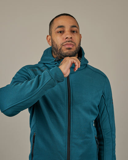 Blade Coral Blue Zip Up Unisex Motorcycle Hoodie