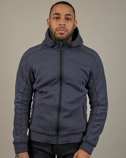 Blade Grey Turbulence Zip Up Unisex Motorcycle Hoodie