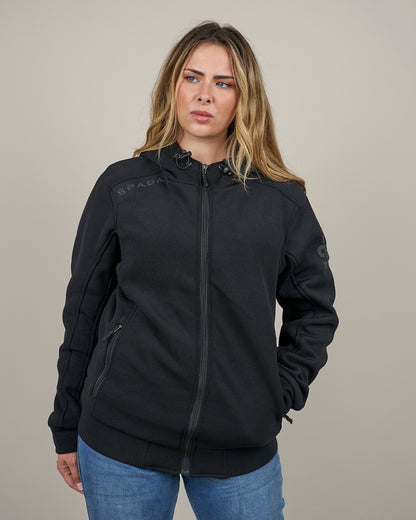 Blade Black Zip Up Ladies Motorcycle Hoodie