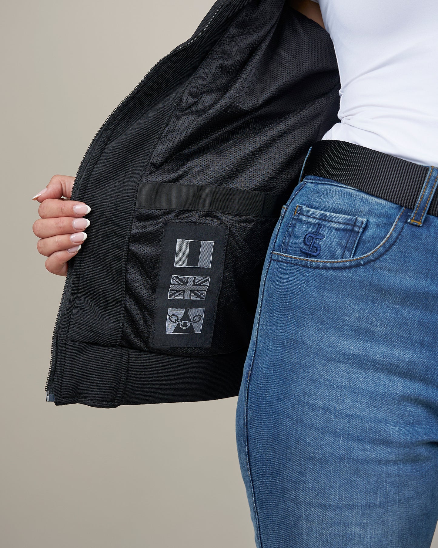 Blade Black Zip Up Ladies Motorcycle Hoodie