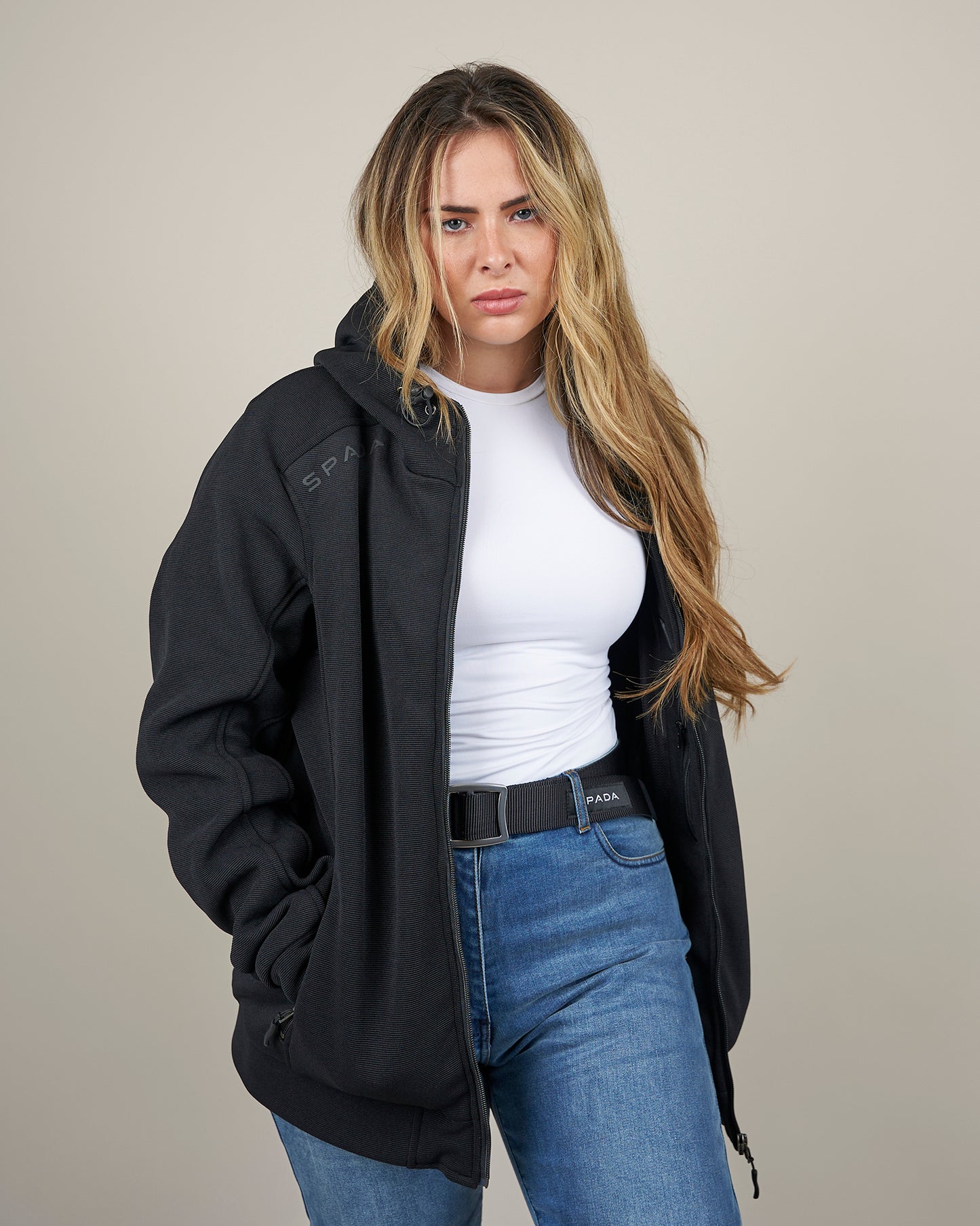 Blade Black Zip Up Ladies Motorcycle Hoodie