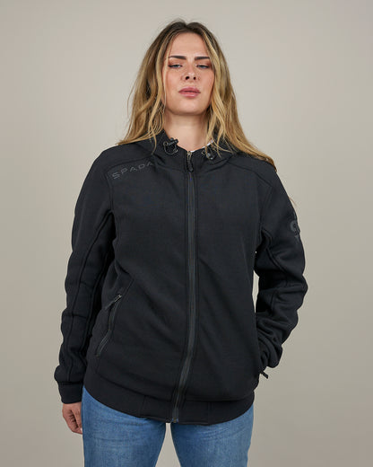 Blade Black Zip Up Ladies Motorcycle Hoodie