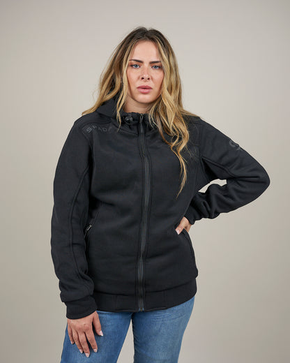 Blade Black Zip Up Ladies Motorcycle Hoodie