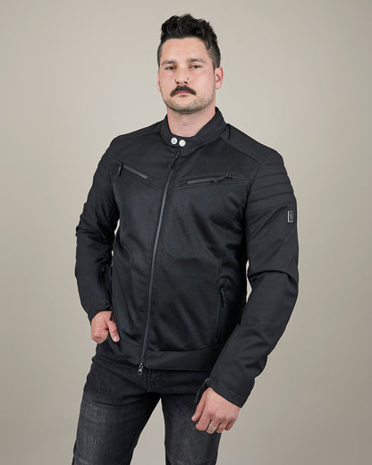 Cafe Air Lightweight Black Motorcycle Jacket