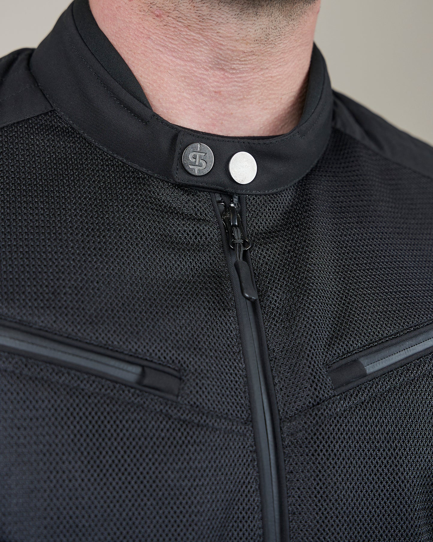 Cafe Air Lightweight Black Motorcycle Jacket