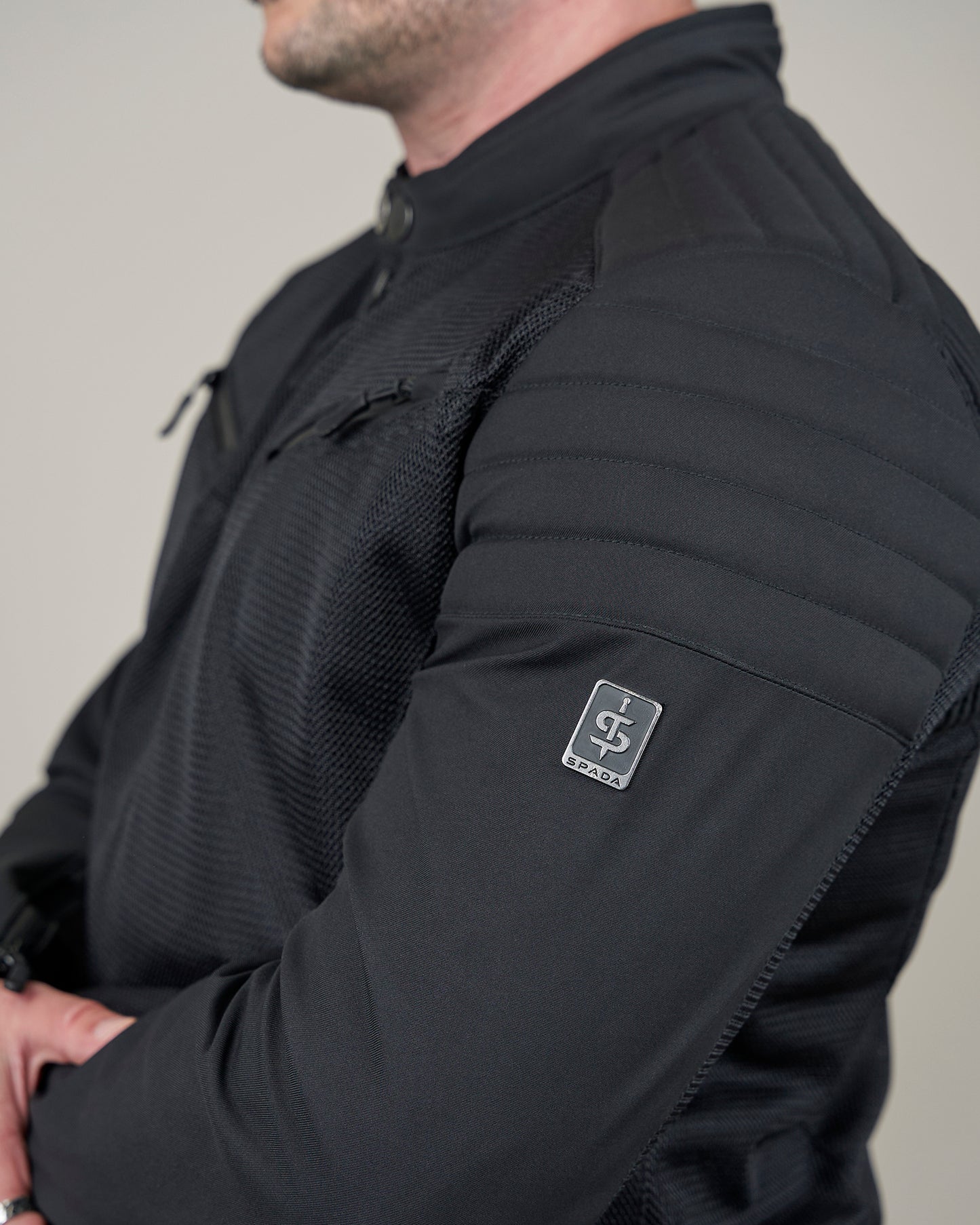 Cafe Air Lightweight Black Motorcycle Jacket