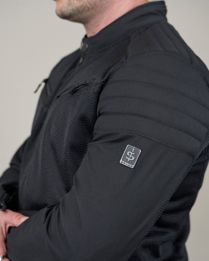 Cafe Air Lightweight Black Motorcycle Jacket