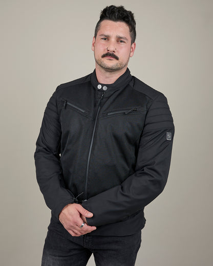 Cafe Air Lightweight Black Motorcycle Jacket