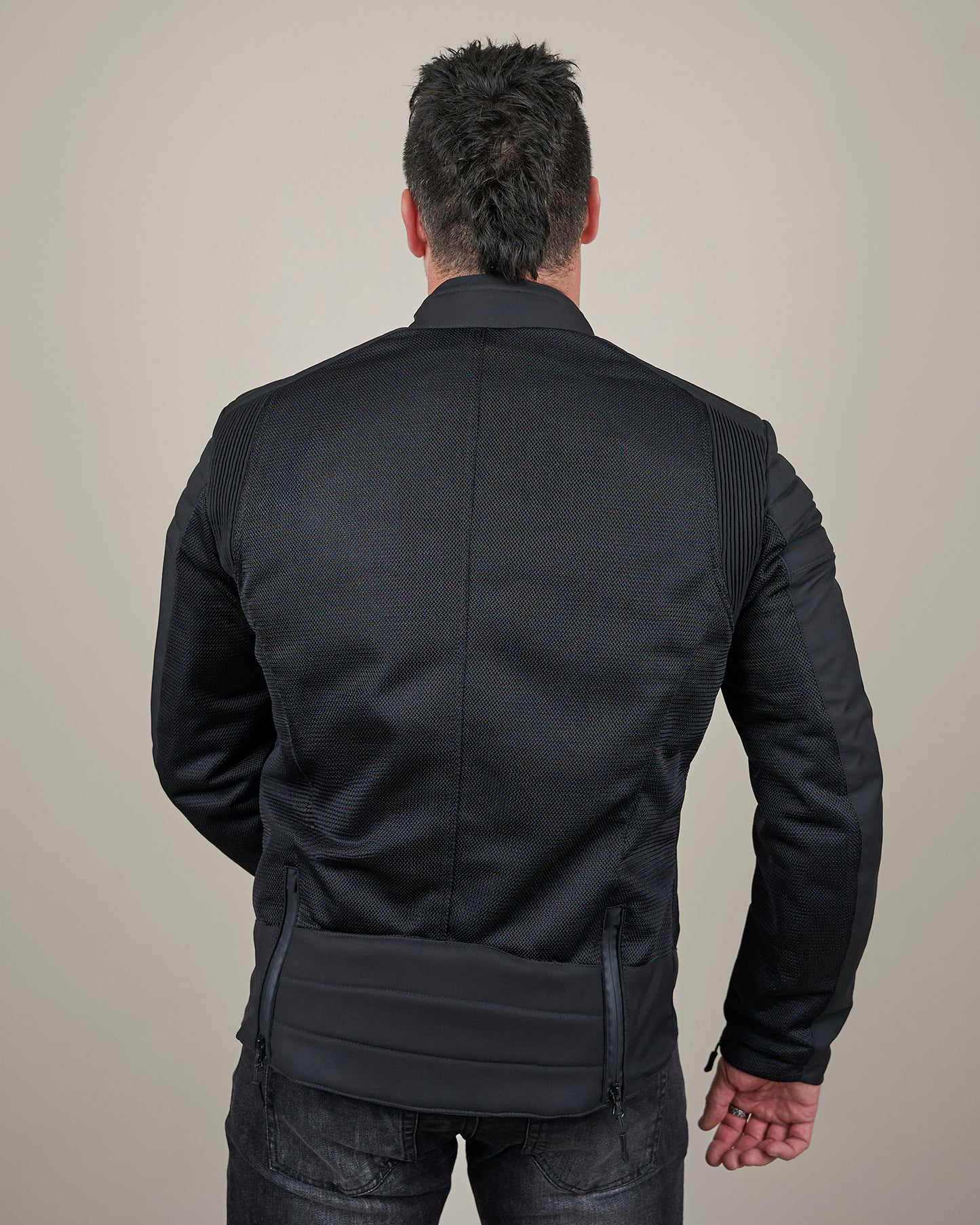 Cafe Air Lightweight Black Motorcycle Jacket
