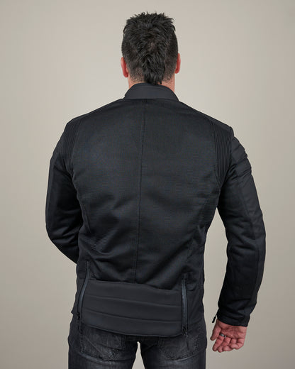 Cafe Air Lightweight Black Motorcycle Jacket