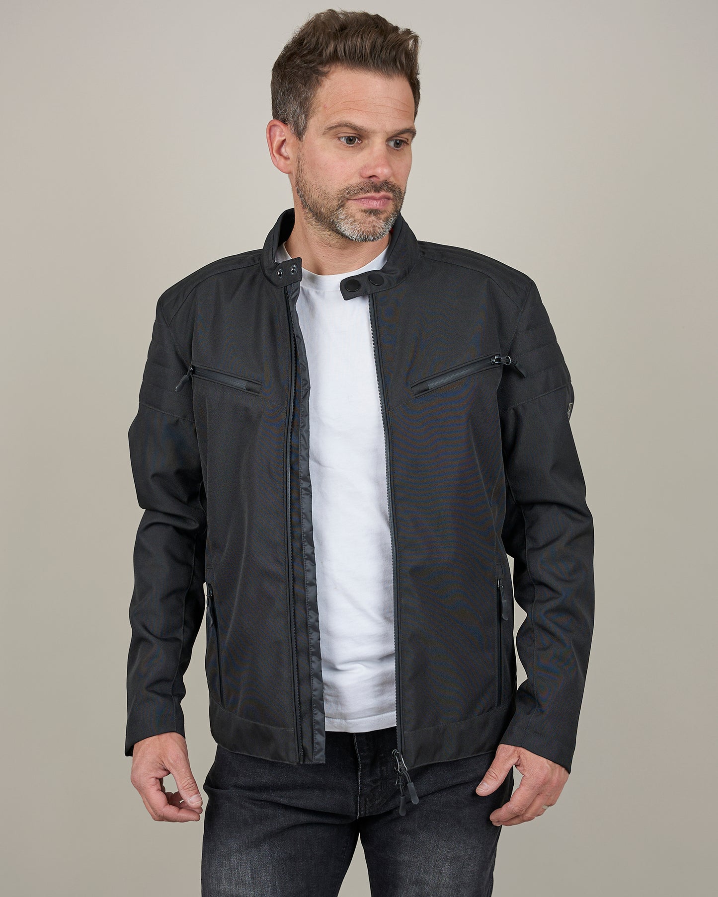 Cafe Flux Black Motorcycle Jacket