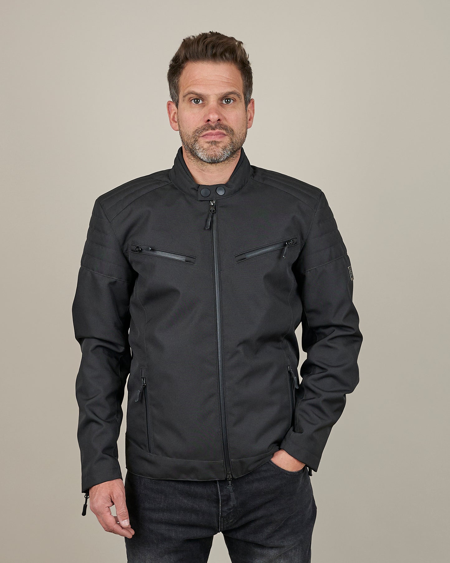 Cafe Flux Black Motorcycle Jacket