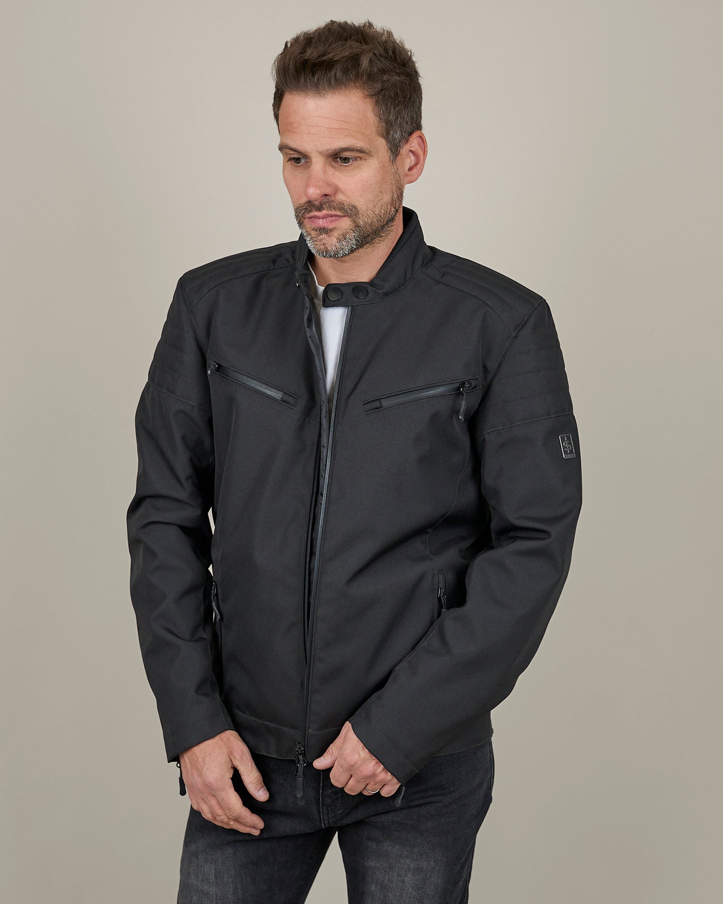 Cafe Flux Black Motorcycle Jacket