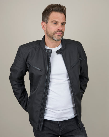 Cafe Flux Black Motorcycle Jacket