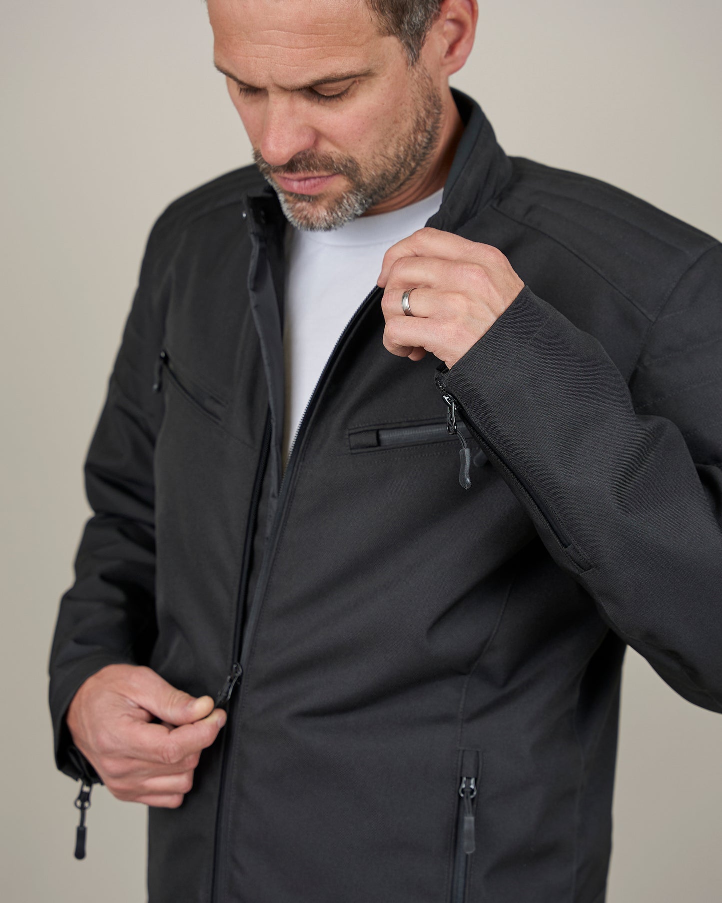 Cafe Flux Black Motorcycle Jacket