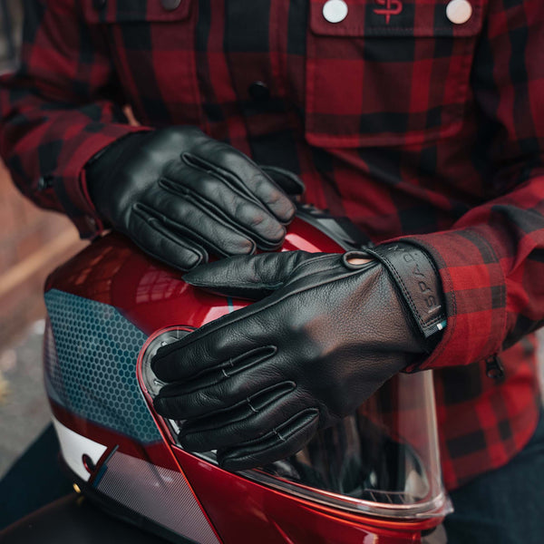 Clutch Black Motorcycle Gloves