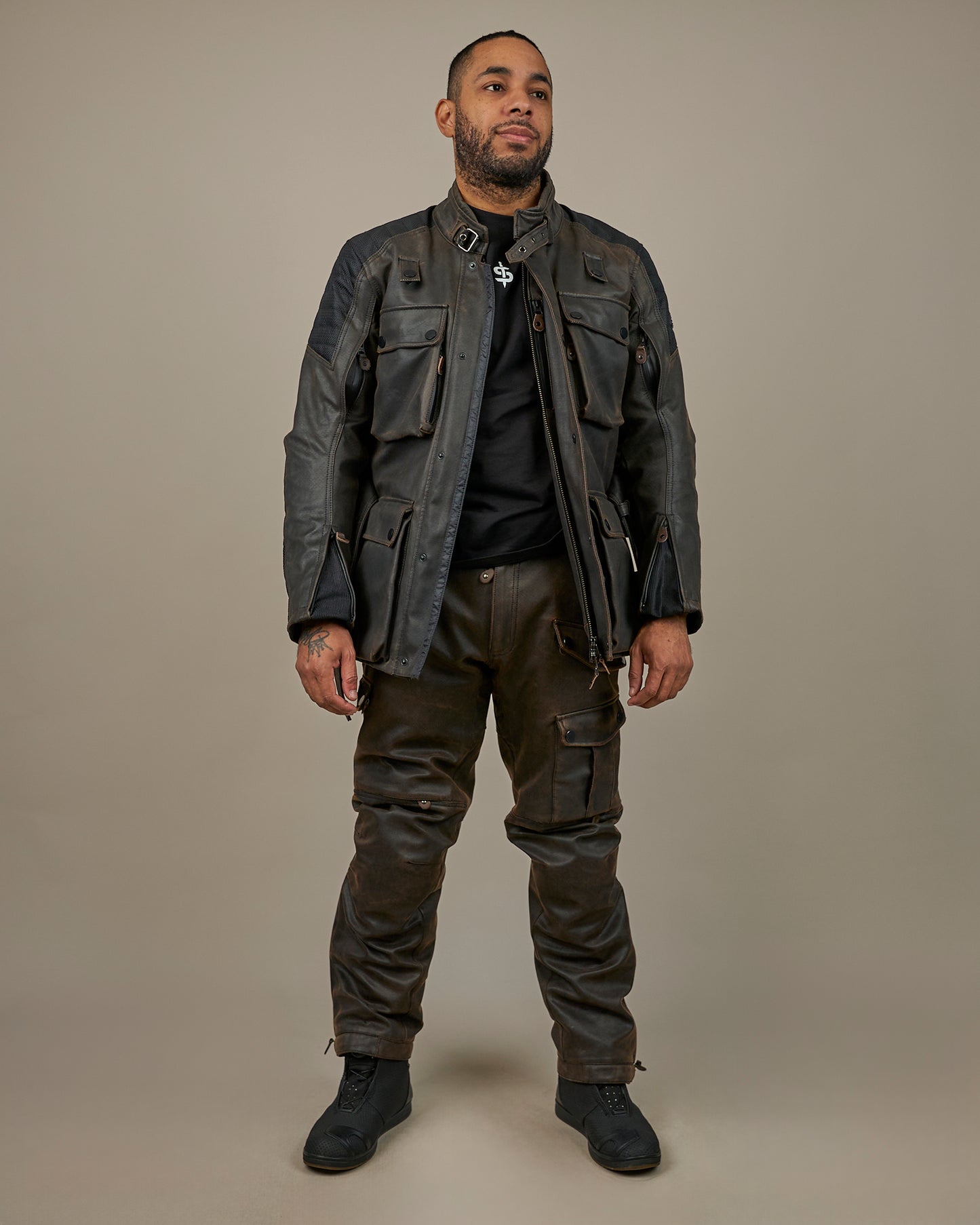 Crossguard Walnut Brown Waterproof Motorcycle Jacket