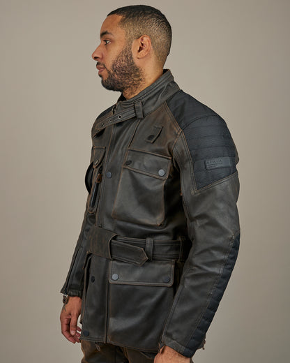 Crossguard Walnut Brown Waterproof Motorcycle Jacket