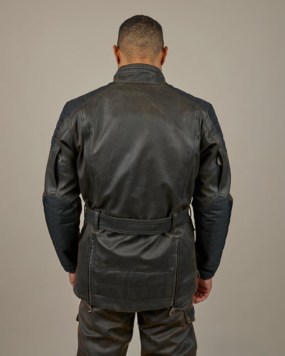 Crossguard Walnut Brown Waterproof Motorcycle Jacket