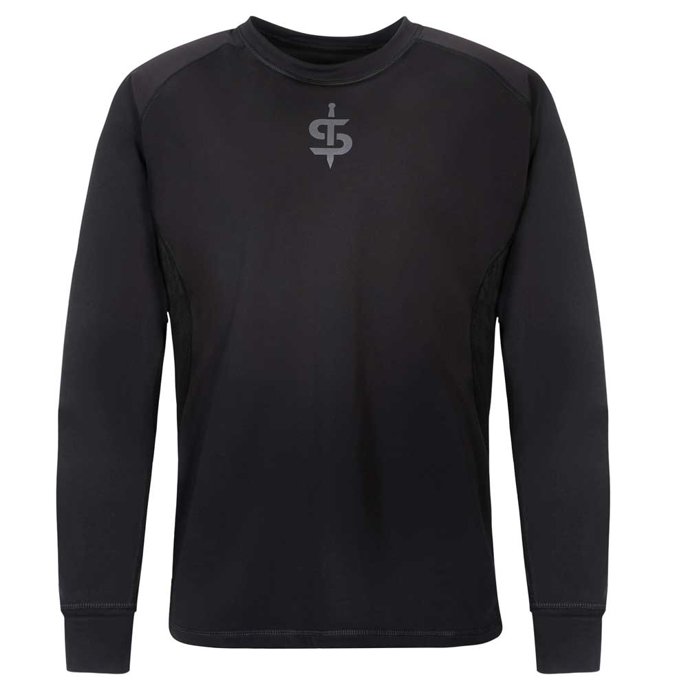 front of black baselayer shirt