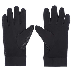 inside palm of black base layer motorcycle gloves