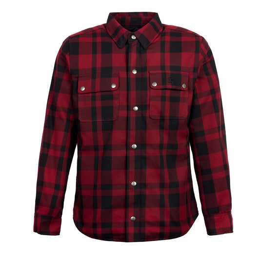 Ember Protective Black & Red Chequered Motorcycle Shirt