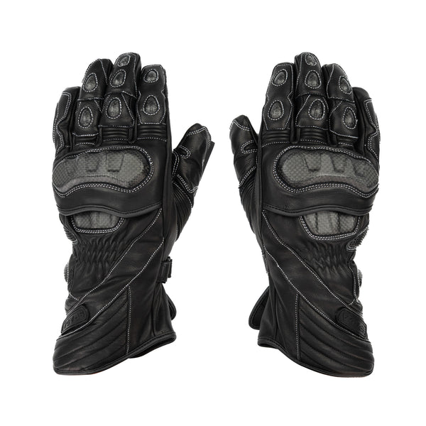 CE-certified Enforcer Rev 2 motorcycle gloves on a white background