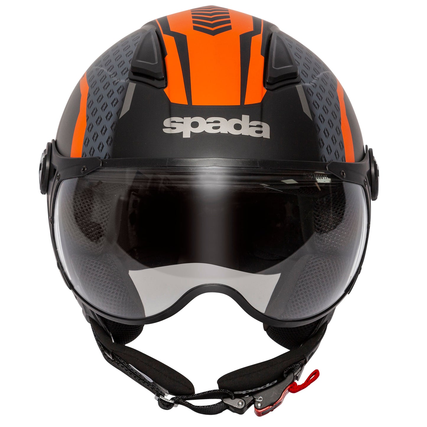 Hellion Arrow Black & Orange Open Face Motorcycle Helmet