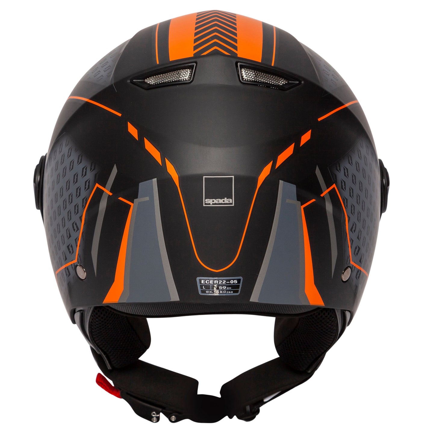 Hellion Arrow Black & Orange Open Face Motorcycle Helmet