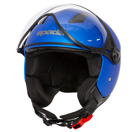 Hellion 06 Matt Bright Blue Open Face Motorcycle Helmet