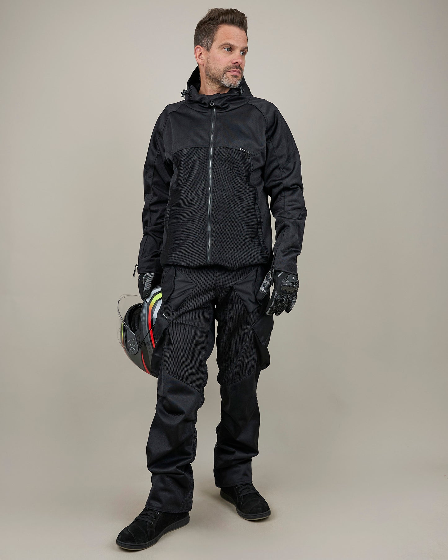 Hooded Air Black Motorcycle Jacket