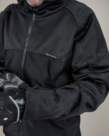 Hooded Air Black Motorcycle Jacket