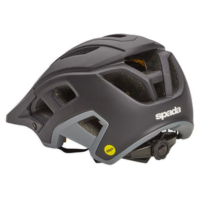 Gray helmet with spada logo for mountain biking
