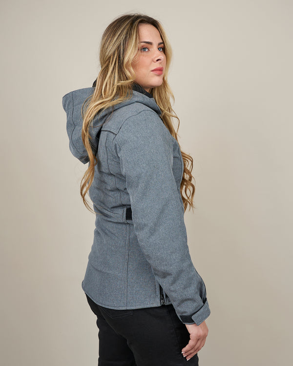 Hairpin 2.0 Ladies Grey Zip Up Motorcycle Jacket
