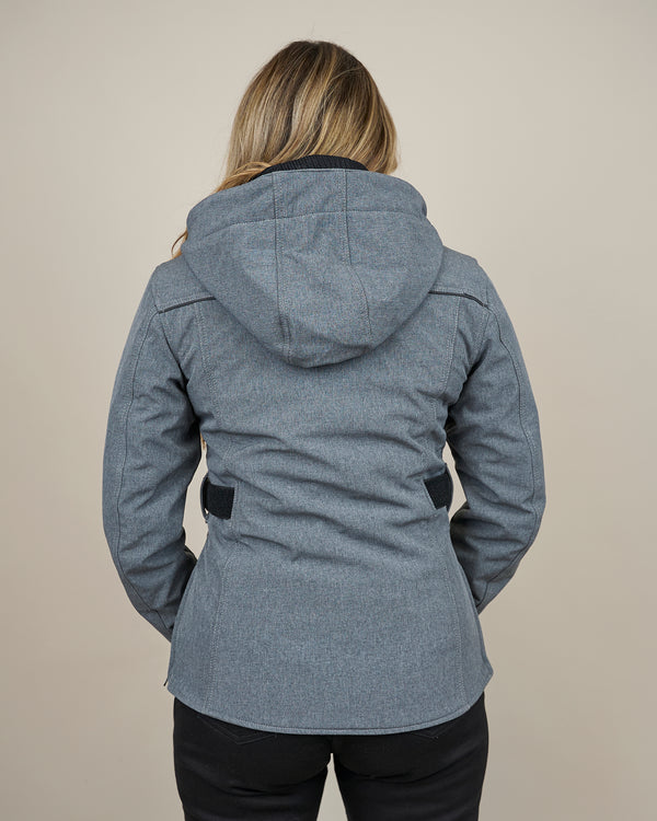 Hairpin 2.0 Ladies Grey Zip Up Motorcycle Jacket